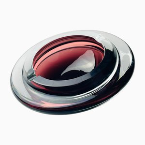 Bordo Murano Glass Ashtray, Italy, 1980s