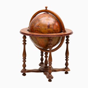 Bar Globe Mid-Century en Bois