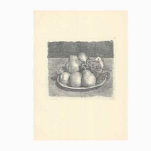 Giorgio Morandi, Stillleben mit Birnen und Trauben, 1927-1957, Lithographie