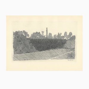 Giorgio Morandi, View of the Montagnola in Bologna, 1932-1957, Lithograph