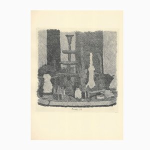 Giorgio Morandi, Still Life with Stand, 1932-1957, Lithograph