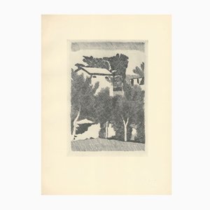 Giorgio Morandi, Landschaft mit drei Bäumen, 1933-1957, Lithographie