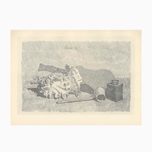 Giorgio Morandi, Stillleben mit Gitarre, 1928-1957, Lithographie