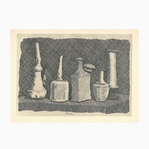 Giorgio Morandi, Stilleben mit großen Zeichen, 1931-1957, Lithographie
