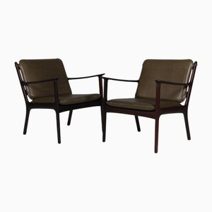 Fauteuil Modèle Pj112 en Palissandre attribué à Ole Wanscher, 1960s