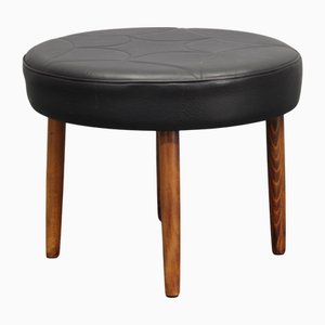Danish Leather Stool, 1960s
