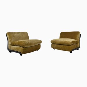 Set of Mid-Century Modern Amanta Armchairs attributed to Mario Bellini, 1960s