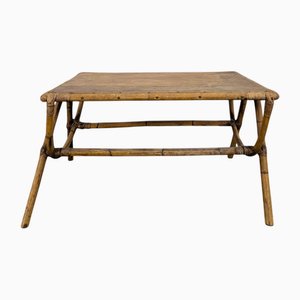 Table Basse en Rotin et Bambou
