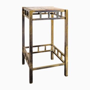 Art Deco Selette in Marble and Bronze