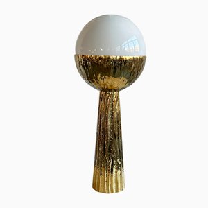 Moderne italienische Cactus Stehlampe aus Messing & Opalglas, 2000er