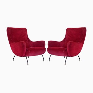 Set of Vintage Lounge Chairs by Augusto Bozzi for Saporiti, 1950s