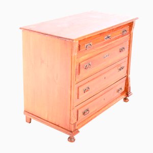 Commode à Tiroirs Rustique Antique en Pin, 1890s