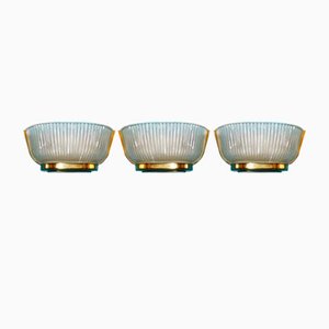 Murano Glass Sconces, Italy, 1940s, Set of 3