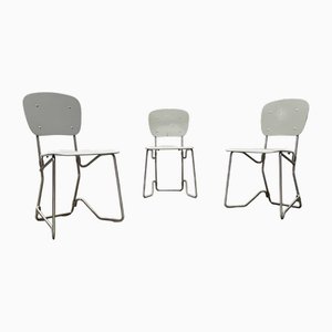 Deutscher Mid-Century Space Age Klappstuhl von Armin Wirth für Aluflex, 1960er, 3er Set