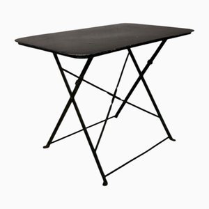Black Bistro Table in Foldable Metal
