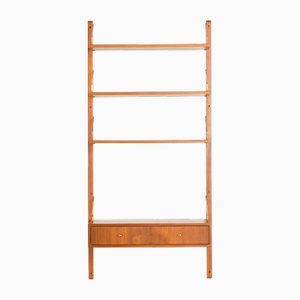 Libreria vintage con consolle di Poul Cadovius per Cado, anni '60