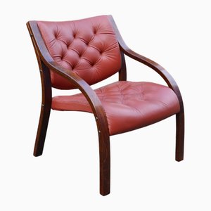 Model Polo Leather Lounge Chair by Peter Opsvik for Stokke, 1980s