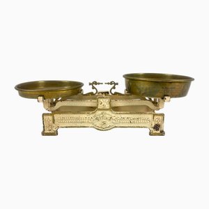 Bilancia Sfinx Art Nouveau in ghisa e ottone, inizio XX secolo