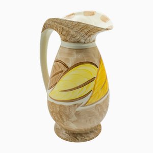 Jarra de servicio inglesa Art Déco vintage de cerámica, años 30
