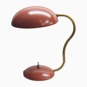 Lampada da tavolo moderna E1325 in ottone e acciaio di Asea, Svezia, anni '50
