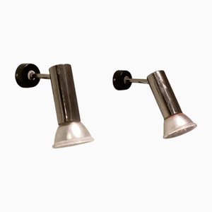 Minimalist Adjustable Spotlight Wall Sconces by Rudolf Zimmermann for Rzb, Germany, Set of 2