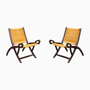 Set of Ninfea Folding Armchairs by Gio Ponti for Reguitti, Italy, 1958