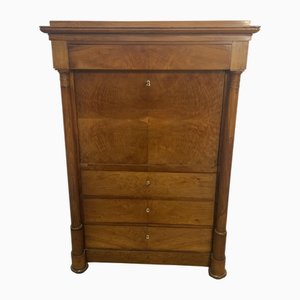 Biedermeier Secretary in Walnut with Full Columns, 1820s