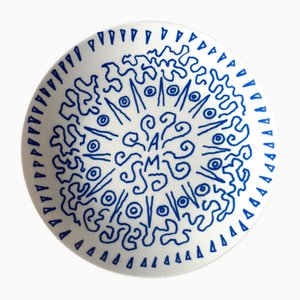 Italienischer Keramik Teller Fax Serie von Alessandro Mendini für Corradi Rasulo, 1990er