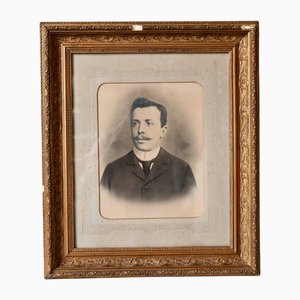 French Artist, Man with Mustache, 1910, Photographic Print, Framed