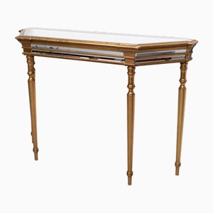 Consola Hollywood Regency con espejo de Deknudt, belga, años 70