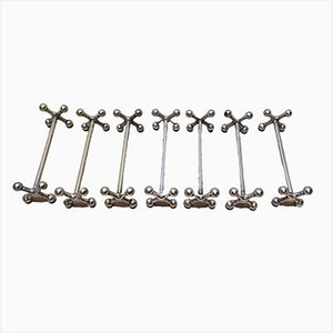 Art Deco Silver-Plated Knife Rests from Miele & Co., 1890s, Set of 7