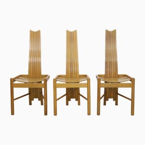 Postmoderne Esszimmerstühle Allmilmö zugeschrieben, 1980er, 3er Set