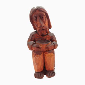 Brown Wooden Sculpture, 1960s