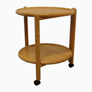 Mid-Century Pine 2-Tier Lazy Susan Trolley, 1960s
