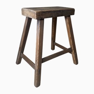 Taishō Era Wooden Fumidai Stool, Japan, 1920s