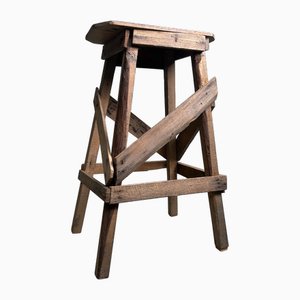 Tabouret Folk Art Mingei en Bois, Japon, 1930s