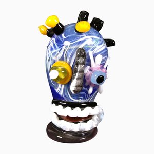 Paul Kostabi, Abstract Face Sculpture, 2000s, Murano Glass