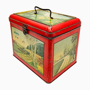 Scatola antica in latta, Paesi Bassi, anni '20