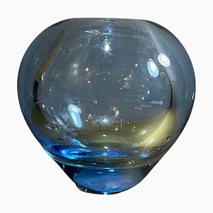 Dänische Vase aus mundgeblasenem Glas von Per Lutken für Holmegaard, 1950er