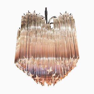 Murano Pink Glass Chandeliers, 1990s