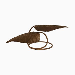 Two Leaf Rhubarb Table Light by Tommaso Barbi for Bottega Gadda, 1970s