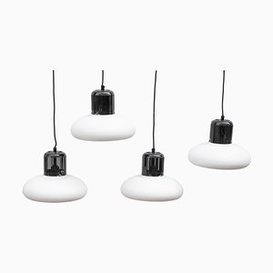 Trepiù Pendant Lamps attributed to Gae Aulenti for Stilnovo for 1970s, Set of 4