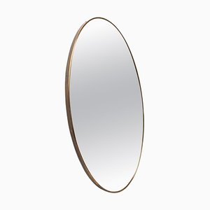 Brass Oval Mirror, 1950s