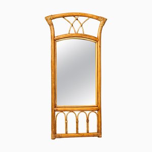 Vintage Bamboo and Rattan Mirror, 1960s