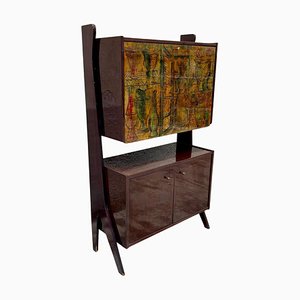 Petit Meuble avec Bar et Éclairage Intérieur, Italie, 1950s