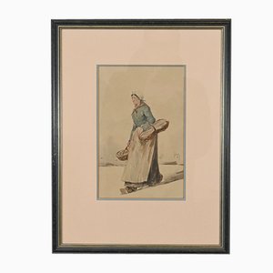 Z. Trigo, La Marchande Nantaise, Late 19th Century, Watercolor