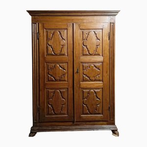 Brown Kleiderschrank aus Holz, 18. Jh.