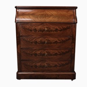 Commode Louis-Philippe en Placage d'Acajou, Fin du 19ème Siècle