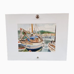 Michel Roubille, Côte d'Azur, 1991, Aquarell
