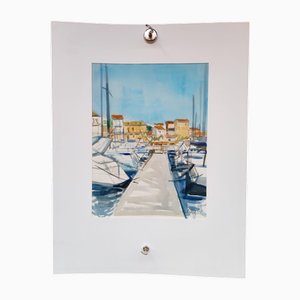 Michel Roubille, French Riviera, 1995, Watercolor